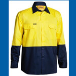 BISLEY 2 TONE COOL LIGHTWEIGHT DRILL SHIRT - LONG SLEEVE